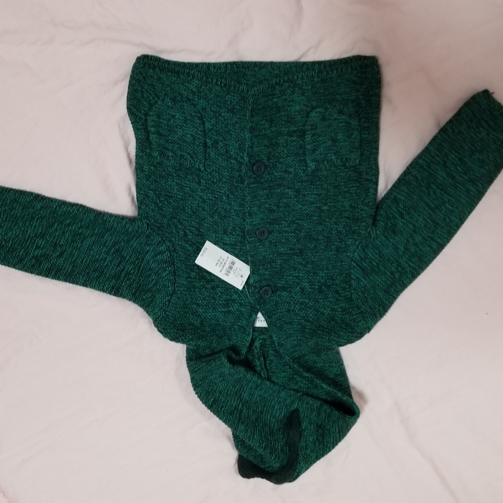Green dinosaur sweater jacket